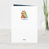 Niedliche Weihnachtskatze mit benutzerdefiniertem Ankündigung (Rückseite)