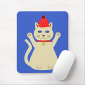 Niedliche Weihnachtskatze Mousepad (Mit Mouse)