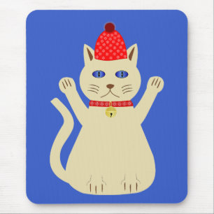 Niedliche Weihnachtskatze Mousepad