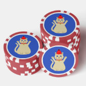 Niedliche Weihnachtskatze Pokerchips (Stapel)