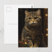 Niedliche Weihnachtskatze Postkarte (Vorne/Hinten)