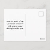 Niedliche Weihnachtskatze Postkarte mit Begrüßung (Rückseite)