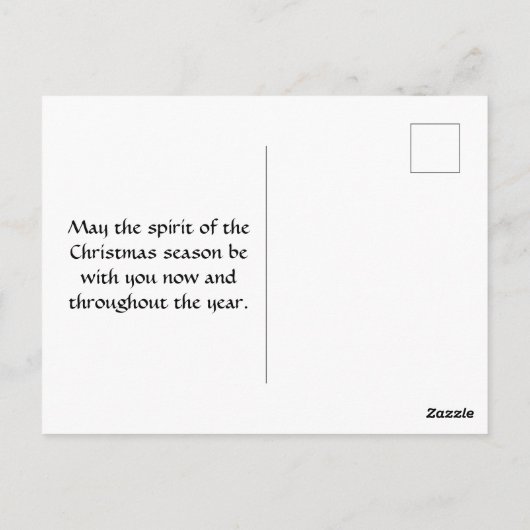 Niedliche Weihnachtskatze Postkarte mit Begrüßung (Rückseite)