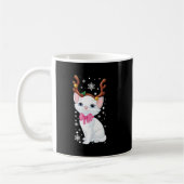 Niedliche Weihnachtskatze Reindeer Cat Lovers Funn Kaffeetasse (Links)