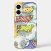 Niedliche Weihnachtskatze Schlafen mit Mäusen in S Case-Mate iPhone Hülle (Rückseite)