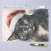 Niedliche Weihnachtskatze Seidenpapier (Handwerk)