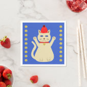 Niedliche Weihnachtskatze Serviette (Beispiel)