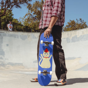 Niedliche Weihnachtskatze Skateboard