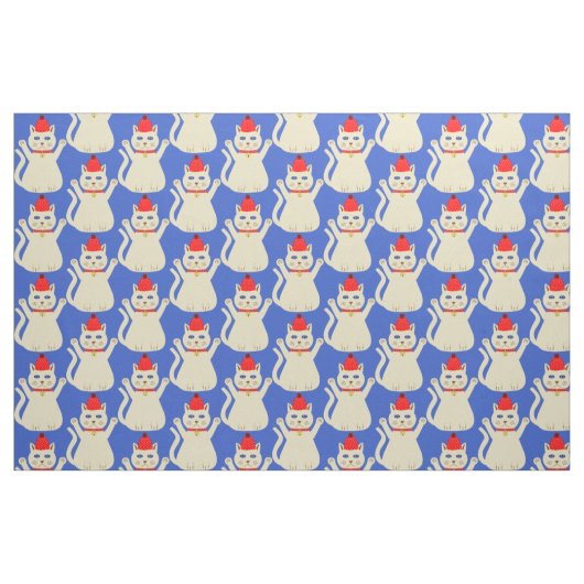 Niedliche Weihnachtskatze Stoff (Fat Quarter (45,7 x 55,9 cm))