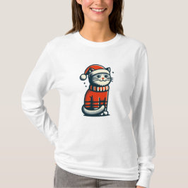 Niedliche Weihnachtskatze T-Shirt