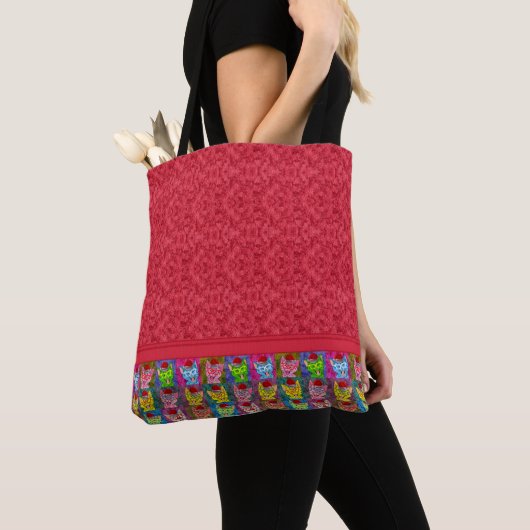 Niedliche Weihnachtskatze Tasche (Von Nahem)