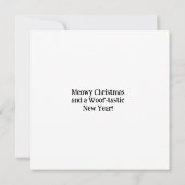 Niedliche Weihnachtskatze und Weihnachtskarte des (Rückseite)