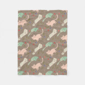 Niedliche Weihnachtskatzen Fleecedecke (Vorderseite)