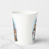 Niedliche Weihnachtskatzen, handgezeichnet Pappbecher (Rechts)