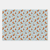 Niedliche Weihnachtskatzen im Winter Strick Light  Geschenkpapier Set (Vorderseite 3)