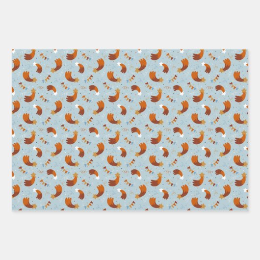 Niedliche Weihnachtskatzen im Winter Strick Light Geschenkpapier Set (Vorderseite 3)