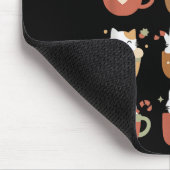 Niedliche Weihnachtskatzen in Kaffee C Kätzchen We Mousepad (Ecke)