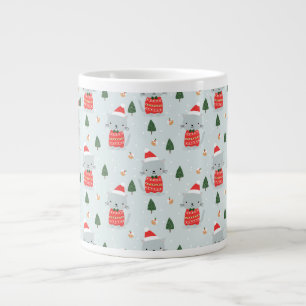 Niedliche Weihnachtskatzen Jumbo-Tasse