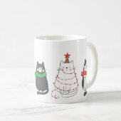 Niedliche Weihnachtskatzen Kaffeetasse (VorderseiteRechts)