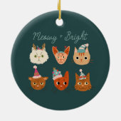 Niedliche Weihnachtskatzen Keramik Ornament (Hinten)