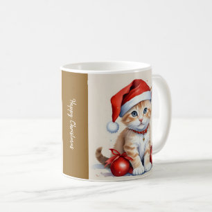 Niedliche Weihnachtskatzen Kostüme Kaffeetasse