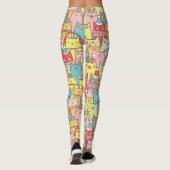 Niedliche Weihnachtskatzen Leggings (Rückseite)