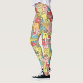 Niedliche Weihnachtskatzen Leggings (Links)