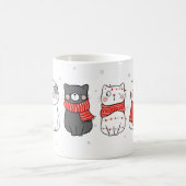 Niedliche Weihnachtskatzen Meowy Catmas Festival F Kaffeetasse (Mittel)