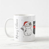 Niedliche Weihnachtskatzen Meowy Catmas Festival F Kaffeetasse (Links)
