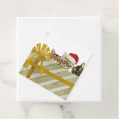 Niedliche Weihnachtskatzen mit Geschenketiketten Geschenkanhänger (Beispiel)