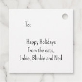 Niedliche Weihnachtskatzen mit Geschenketiketten Geschenkanhänger (Rückseite)