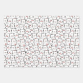 Niedliche Weihnachtskatzen Pastell Geschenkpapier Set (Vorderseite 3)