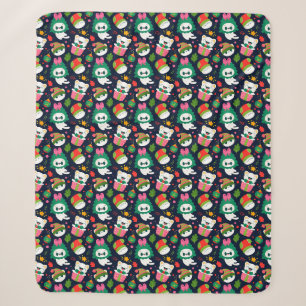 Niedliche Weihnachtskatzen Sherpadecke