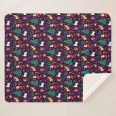 Niedliche Weihnachtskatzen Sherpadecke (Vorderseite (Horizontal))