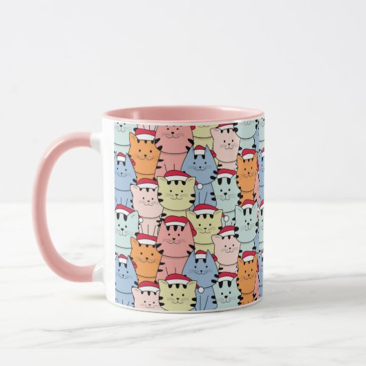 Niedliche Weihnachtskatzen Tasse (Links)