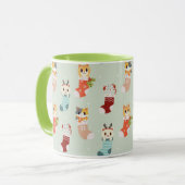 Niedliche Weihnachtskatzen Tasse (Vorderseite Links)