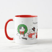 Niedliche Weihnachtskatzen Tasse (Links)