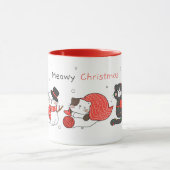 Niedliche Weihnachtskatzen Tasse (Zentrum)