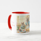 Niedliche Weihnachtskatzen Tasse (Vorderseite Links)