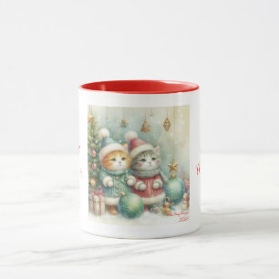 Niedliche Weihnachtskatzen Tasse