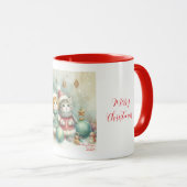 Niedliche Weihnachtskatzen Tasse (VorderseiteRechts)