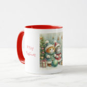 Niedliche Weihnachtskatzen Tasse (Vorderseite Links)
