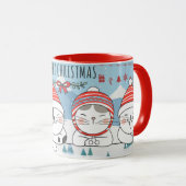 Niedliche Weihnachtskatzen Tasse (VorderseiteRechts)