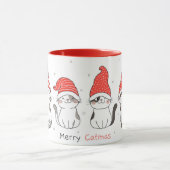 Niedliche Weihnachtskatzen Tasse (Zentrum)