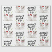 Niedliche Weihnachtskatzen Weihnachtsgeschmack Geschenkpapier (Flach)