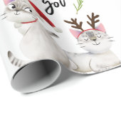 Niedliche Weihnachtskatzen Weihnachtsgeschmack Geschenkpapier (Rolleneckpunkt)