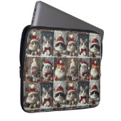 niedliche Weihnachtskatzen Wintertiere rustikal Laptopschutzhülle (Vorne Rechts)
