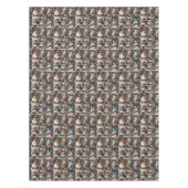 niedliche Weihnachtskatzen Wintertiere rustikal Tischdecke (Vorderseite)