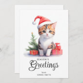 Niedliche Weihnachtskatzenjause Weihnachtskarte Feiertagskarte (Vorne/Hinten)