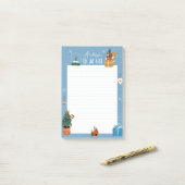 Niedliche Weihnachtskatzenkatze, benutzerdefinierb Post-it Klebezettel (Auf Schreibtisch)